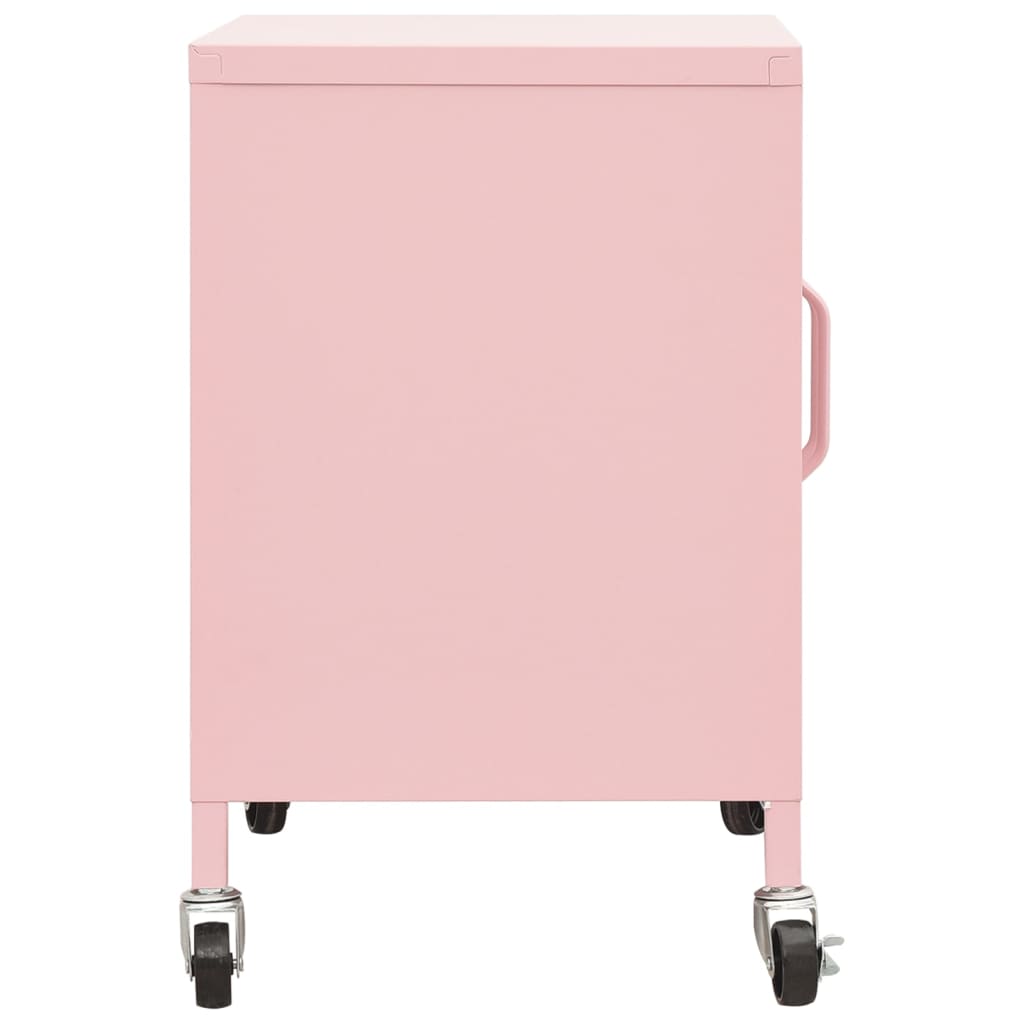 Storage Cabinet Pink 60x35x56 cm Steel