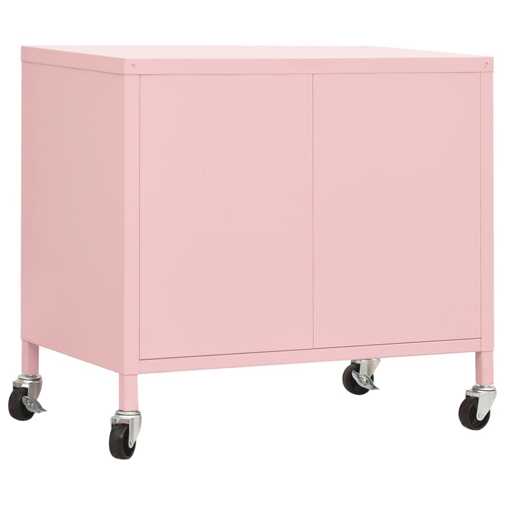 Storage Cabinet Pink 60x35x56 cm Steel