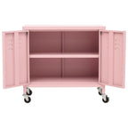Storage Cabinet Pink 60x35x56 cm Steel