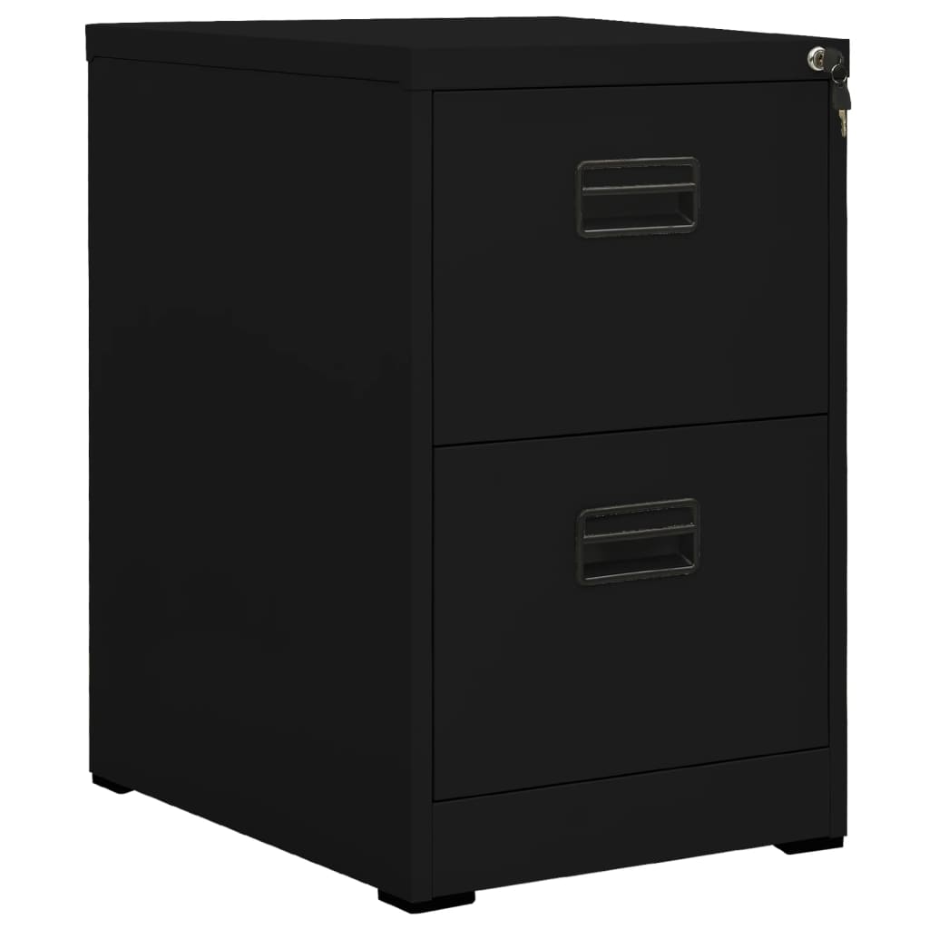 Filing Cabinet Black 46x62x72.5 cm Steel
