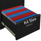 Filing Cabinet Black 46x62x72.5 cm Steel