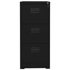 Filing Cabinet Black 46x62x102.5 cm Steel