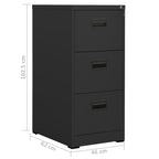 Filing Cabinet Anthracite 46x62x102.5 cm Steel
