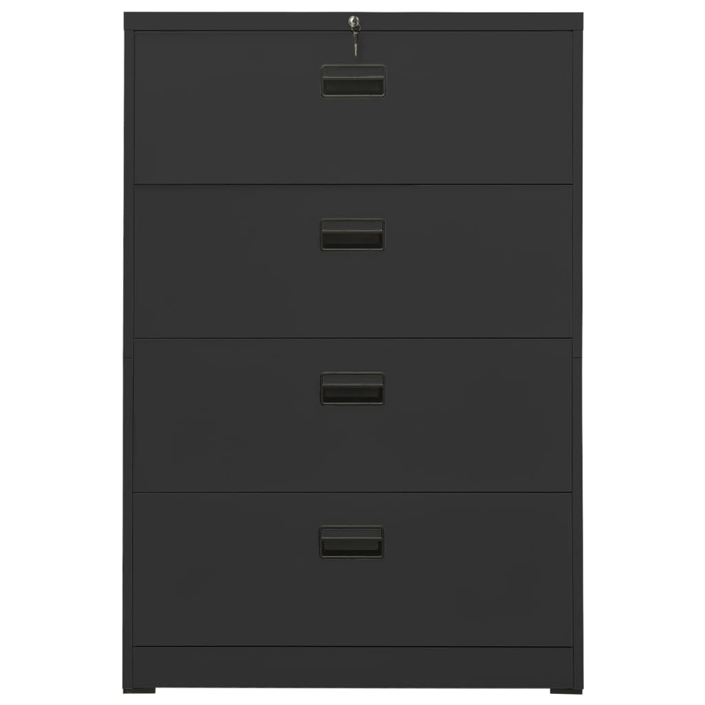 Filing Cabinet Anthracite 90x46x134 cm Steel