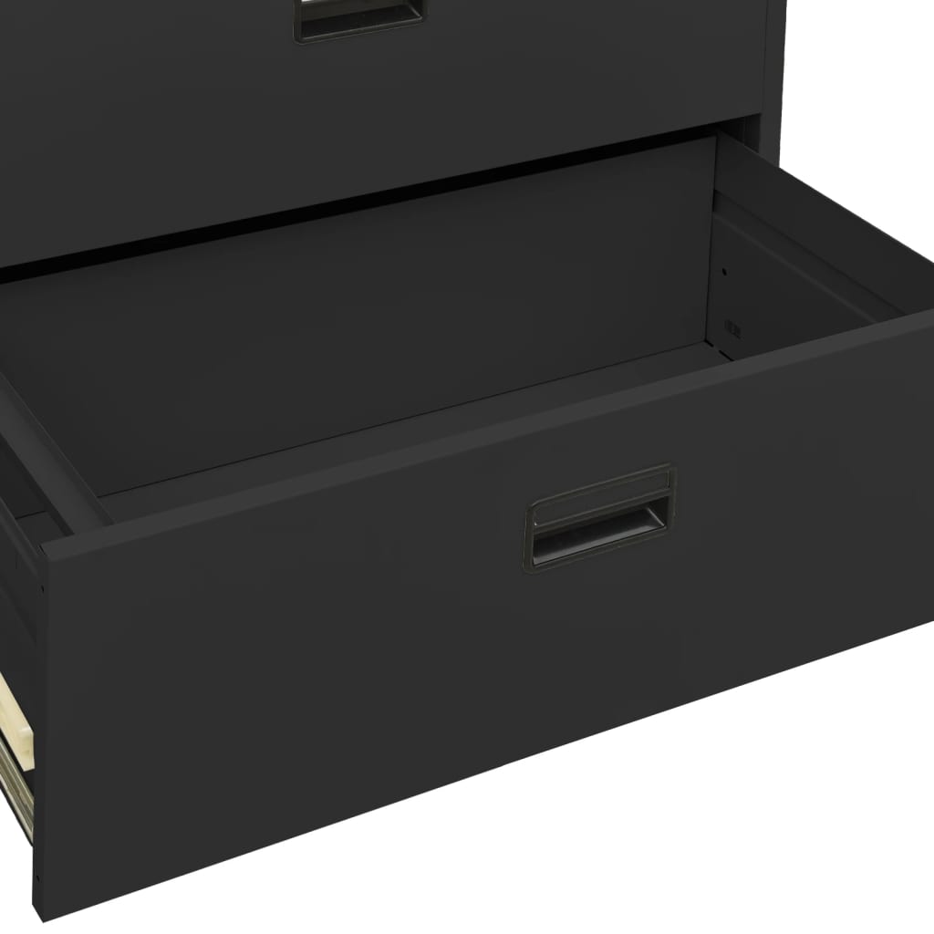 Filing Cabinet Anthracite 90x46x134 cm Steel