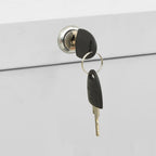 Filing Cabinet Light Grey 90x46x164 cm Steel