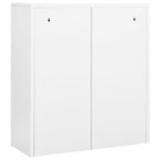 Office Cabinet White 90x40x102 cm Steel