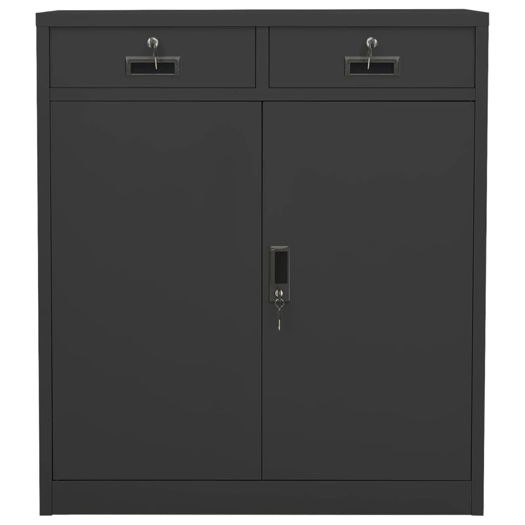 Office Cabinet Anthracite 90x40x102 cm Steel