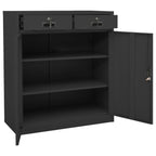 Office Cabinet Anthracite 90x40x102 cm Steel