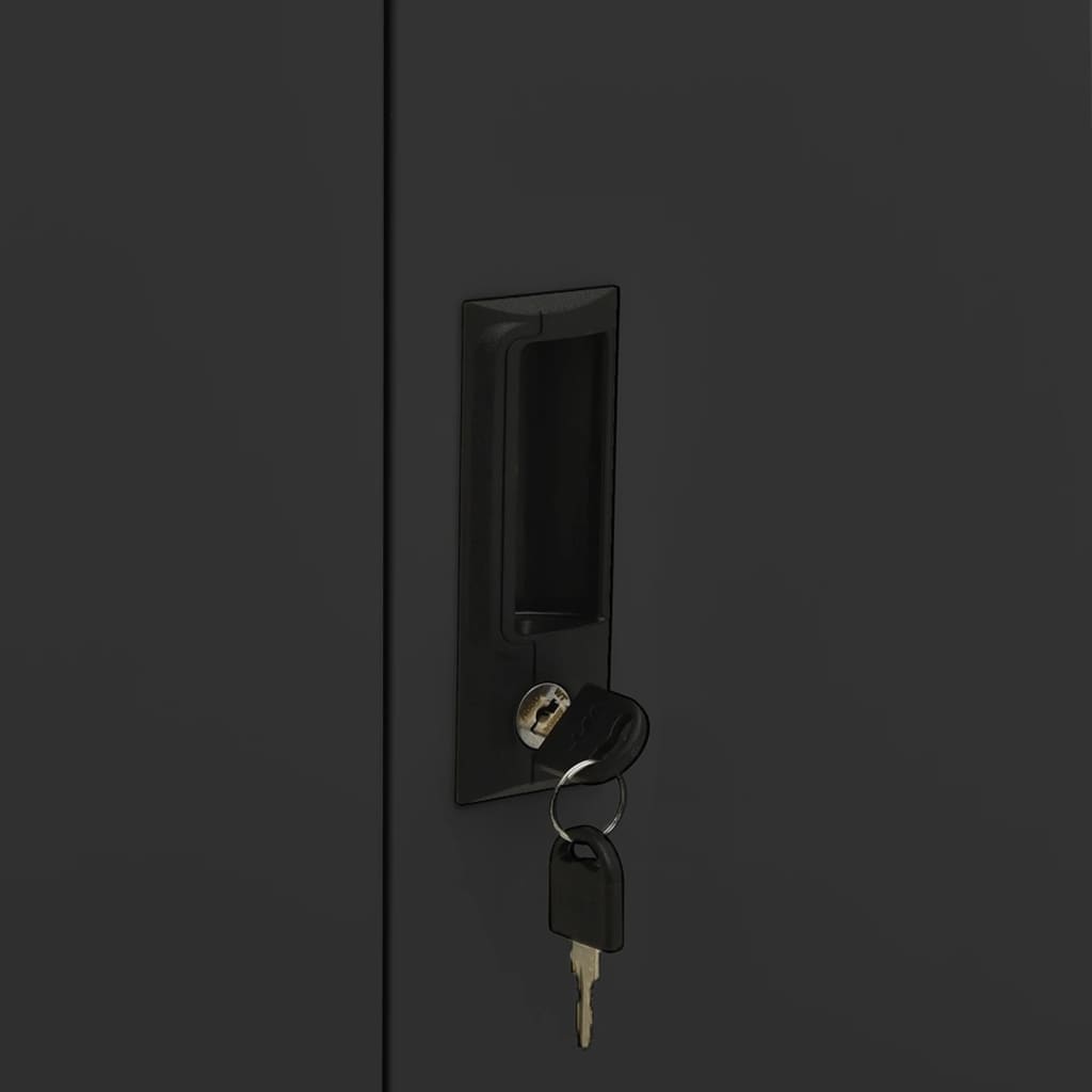 Office Cabinet Anthracite 90x40x102 cm Steel