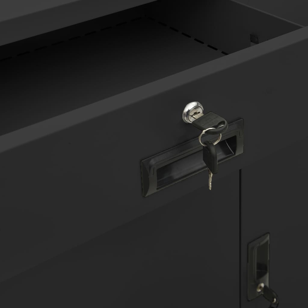 Office Cabinet Anthracite 90x40x102 cm Steel