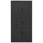 Office Cabinet Anthracite 90x40x180 cm Steel