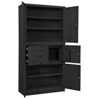 Office Cabinet Anthracite 90x40x180 cm Steel