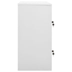 Locker Cabinet Light Grey and Red 90x45x92.5 cm Steel