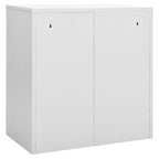 Locker Cabinet Light Grey and Red 90x45x92.5 cm Steel