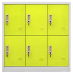 Locker Cabinet Light Grey and Green 90x45x92.5 cm Steel
