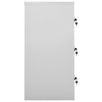 Locker Cabinet Light Grey and Red 90x45x92.5 cm Steel