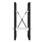 2-Tier Book Cabinet White 40x30x70 cm Engineered Wood