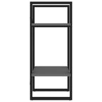 2-Tier Book Cabinet Grey 40x30x70 cm Engineered Wood