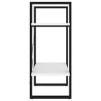 2-Tier Book Cabinet White 60x30x70 cm Engineered Wood