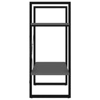 2-Tier Book Cabinet Grey 60x30x70 cm Engineered Wood