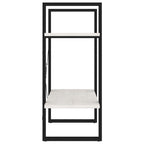 2-Tier Book Cabinet White 60x30x70 cm Solid Pine Wood