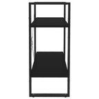 2-Tier Book Cabinet Black 80x30x70 cm Engineered Wood