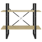 2-Tier Book Cabinet Sonoma Oak 80x30x70 cm Engineered Wood