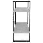 2-Tier Book Cabinet Concrete Grey 80x30x70 cm Engineered Wood