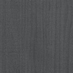 2-Tier Book Cabinet Grey 80x30x70 cm Solid Pine Wood