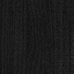 2-Tier Book Cabinet Black 80x30x70 cm Solid Pine Wood