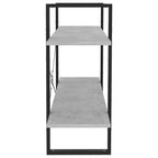 2-Tier Book Cabinet Concrete Grey 100x30x70 cm Engineered Wood