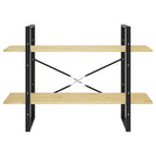 2-Tier Book Cabinet 100x30x70 cm Solid Pine Wood