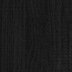 2-Tier Book Cabinet Black 100x30x70 cm Solid Pine Wood