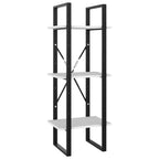 3-Tier Book Cabinet White 40x30x105 cm Engineered Wood