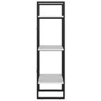 3-Tier Book Cabinet White 40x30x105 cm Engineered Wood