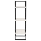 3-Tier Book Cabinet White 40x30x105 cm Solid Pinewood