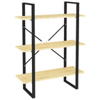 3-Tier Book Cabinet 80x30x105 cm Solid Pine Wood
