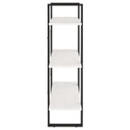 3-Tier Book Cabinet White 80x30x105 cm Solid Pine Wood