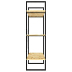 3-Tier Book Cabinet 100x30x105 cm Solid Pine Wood