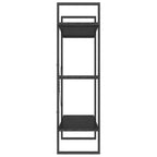 3-Tier Book Cabinet Black 100x30x105 cm Solid Pine Wood