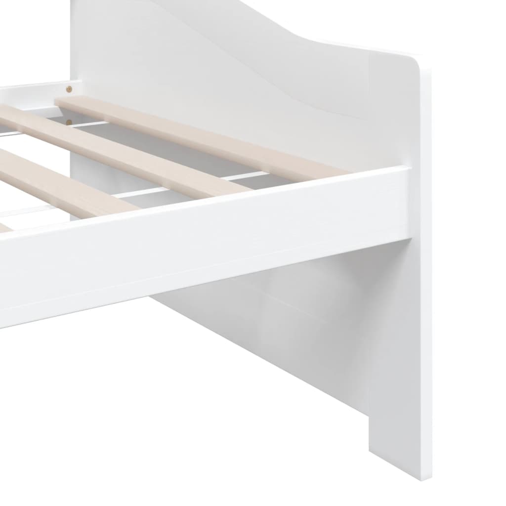 3-Seater Day Bed without Mattress White 90x200cm
