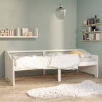 3-Seater Day Bed without Mattress White 90x200cm