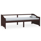 3-Seater Day Bed without Mattress Dark Brown 90x200cm