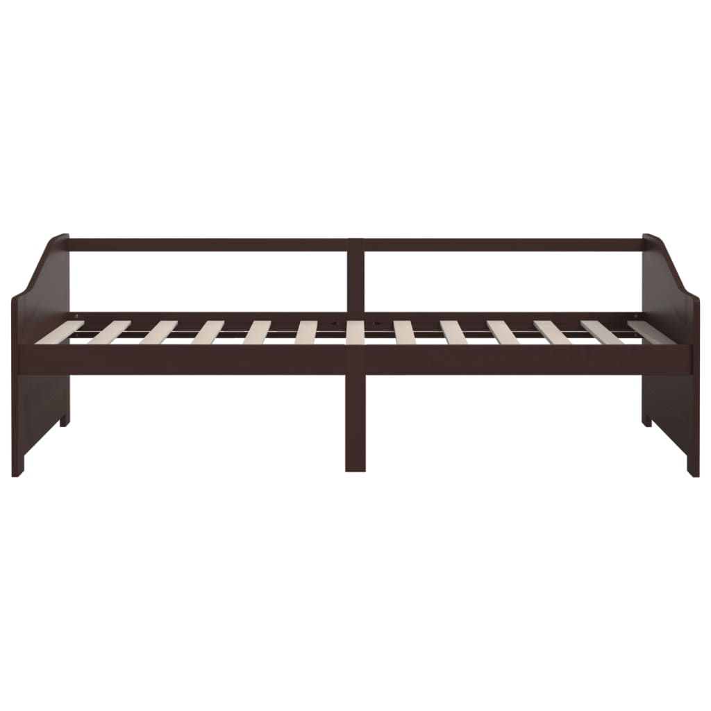 3-Seater Day Bed without Mattress Dark Brown 90x200cm