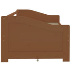 3-Seater Day Bed without Mattress Honey Brown Solid Pinewood 90x200cm