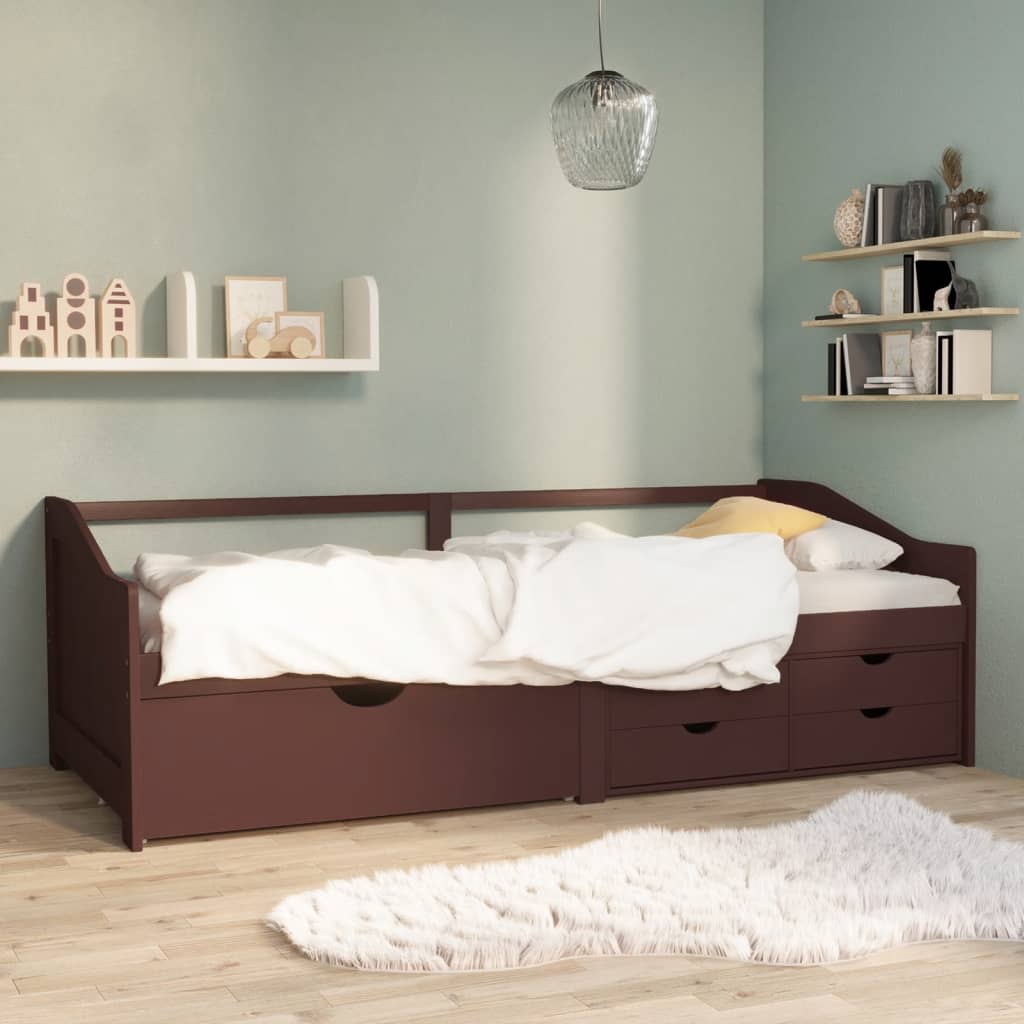3-Seater Day Bed Without Mattress Solid Pinewood 90X200Cm