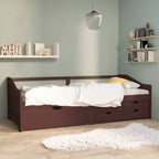 3-Seater Day Bed Without Mattress Solid Pinewood 90X200Cm
