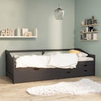 3-Seater Day Bed Without Mattress Solid Pinewood 90X200Cm