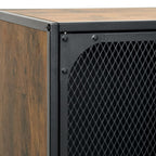 Storage Cabinet Rustic Brown 72x36x82 cm Metal and MDF